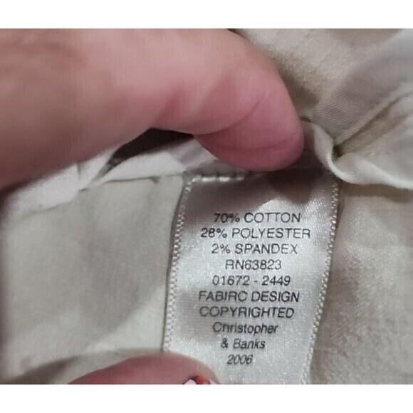 Christopher & Banks Blazer Jacket Stone w/embroidery Women's Medium - Picture 6 of 8